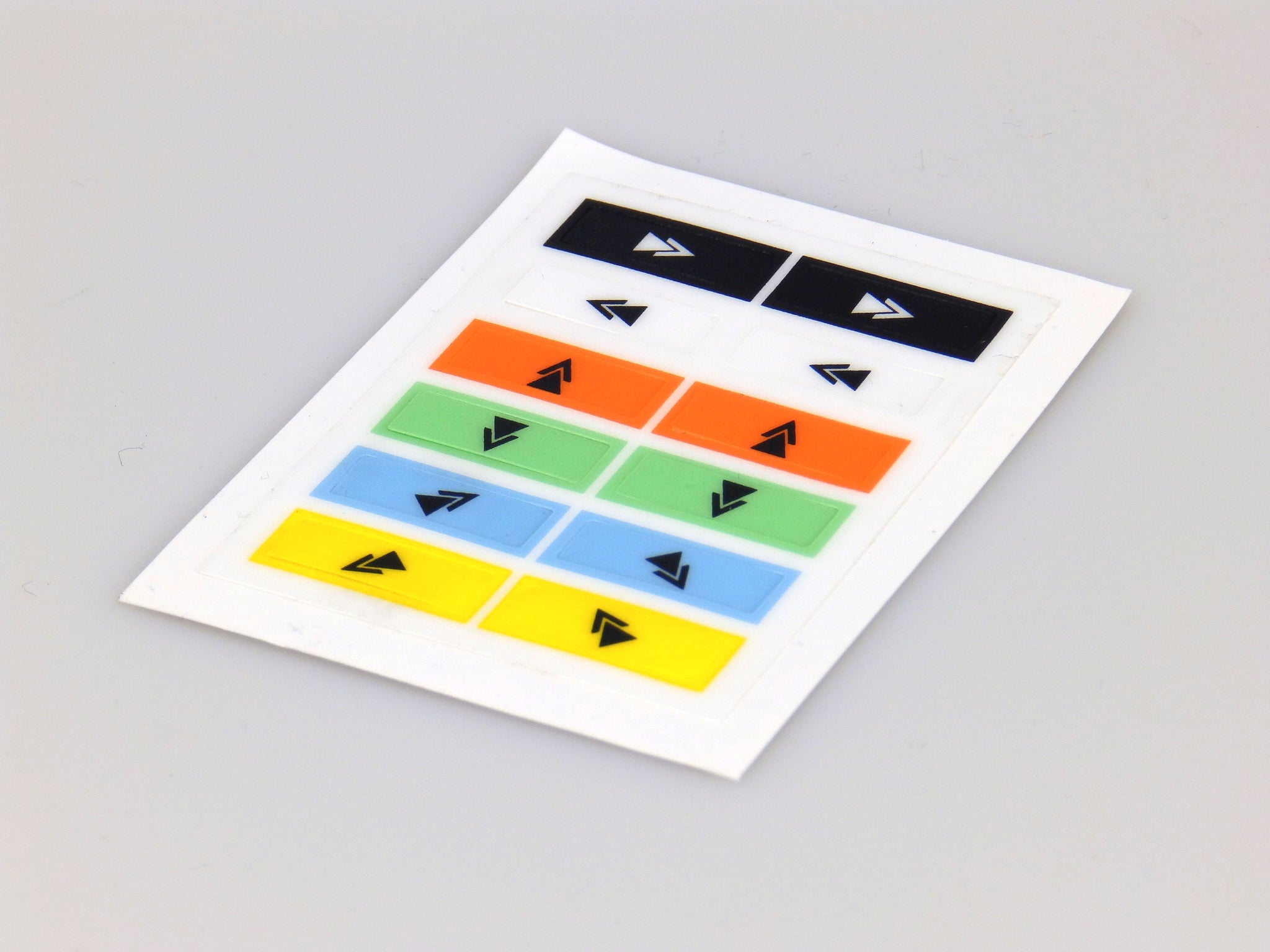 Stickervel met gekleurde pijlen voor EX2 serie
